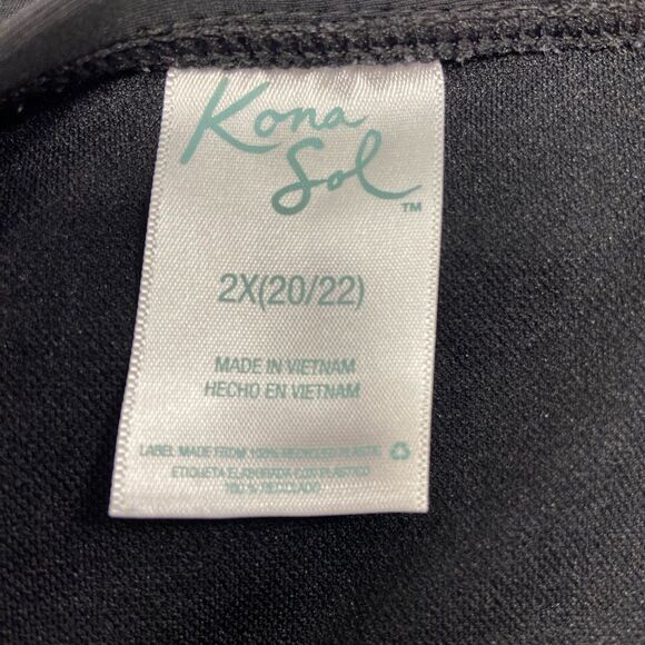 Kona Sol Black Swimsuit Bottom Size 2X - Picture 4 of 8